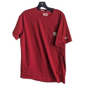 Carhartt Force Shirt‎ Mens Medium Red Relaxed Short Sleeve Pocket Tee TK6652-M
